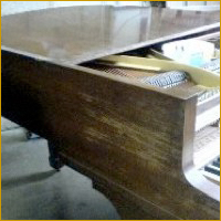 Bluthner Grand piano before restoration, piano restoration grand and upright pianos, steinway and yamaha piano dealers