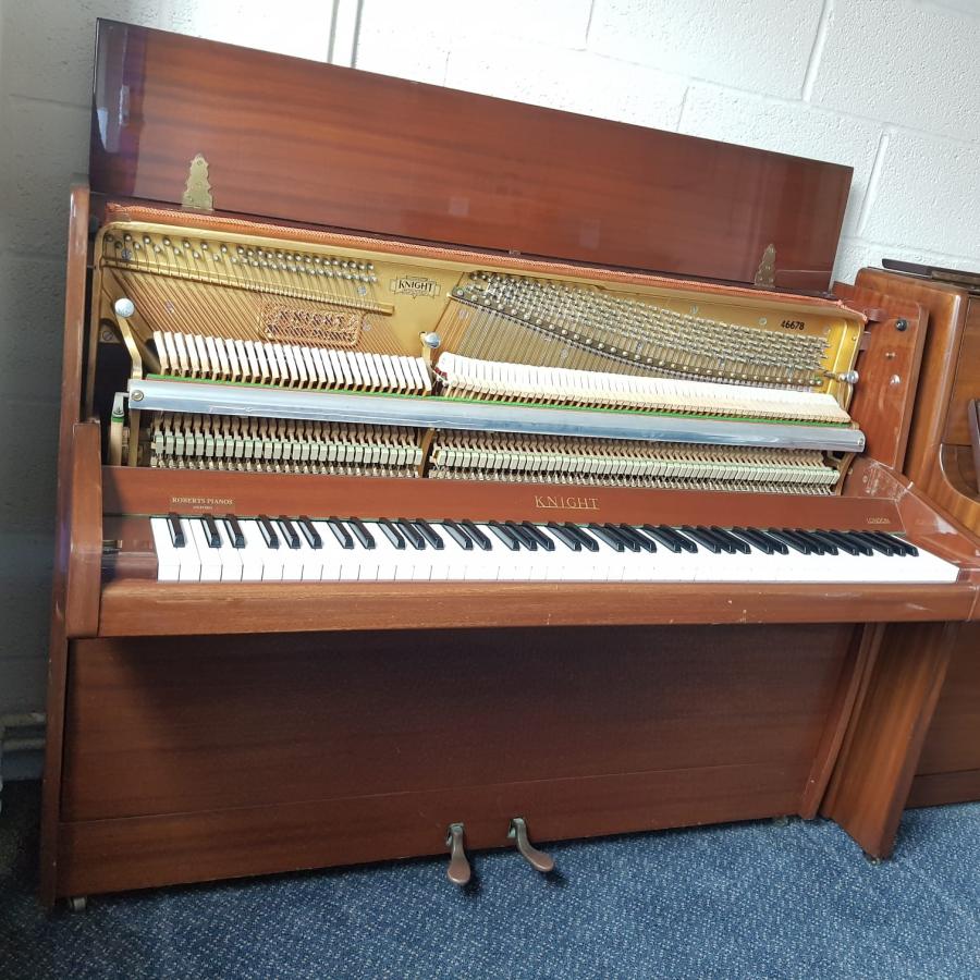 Knight K20 upright Piano in Mahogany – Gallery image – Roberts Pianos Oxford