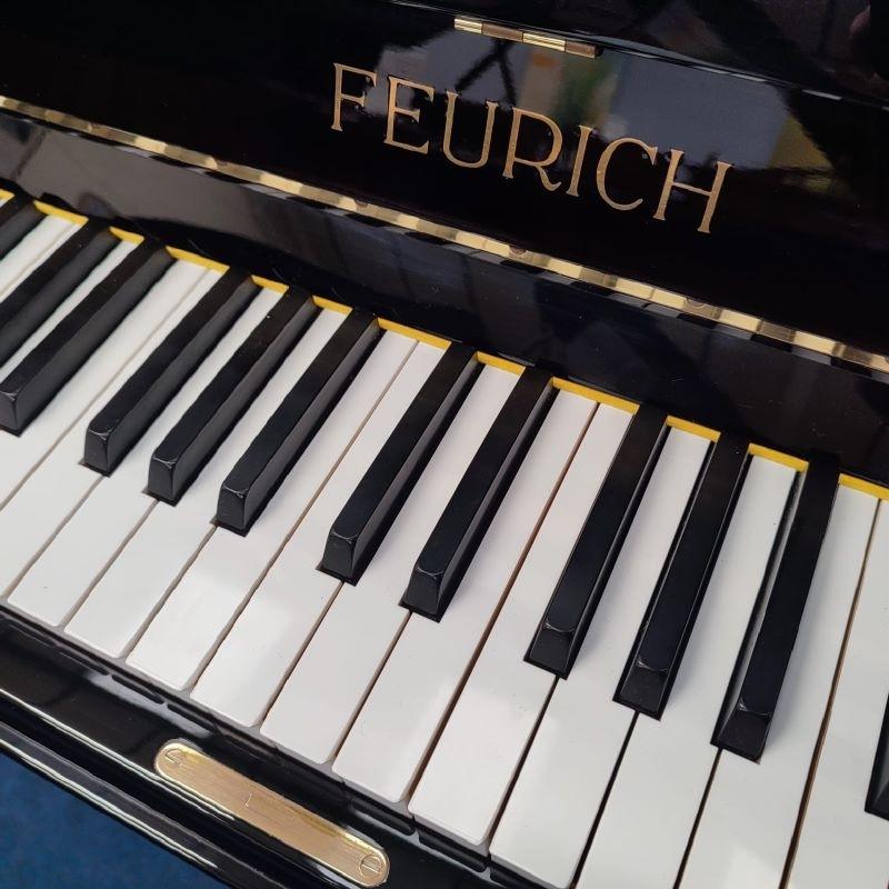 German Feurich 122 upright Piano in Black – Gallery image – Roberts Pianos Oxford