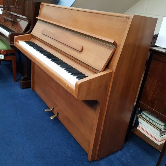 Knight K10 upright Piano in mahogany – Inventory thumbnail – Roberts Pianos Oxford