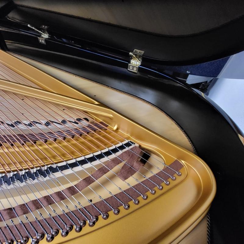 Grotrian Steinweg model 220 grand Piano in black – Gallery image – Roberts Pianos Oxford