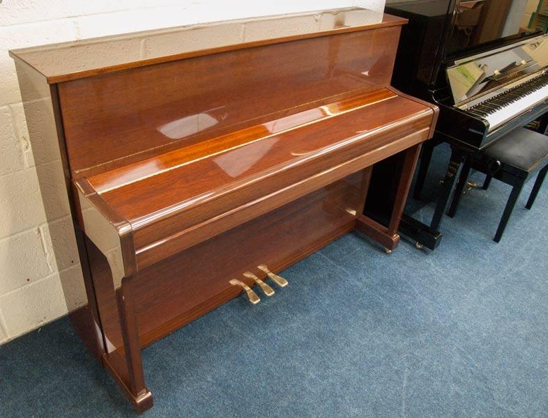 Kemble upright Piano in bright mahogany – Gallery image – Roberts Pianos Oxford