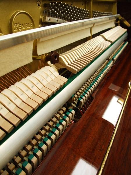 Kemble upright Piano in bright mahogany – Gallery image – Roberts Pianos Oxford