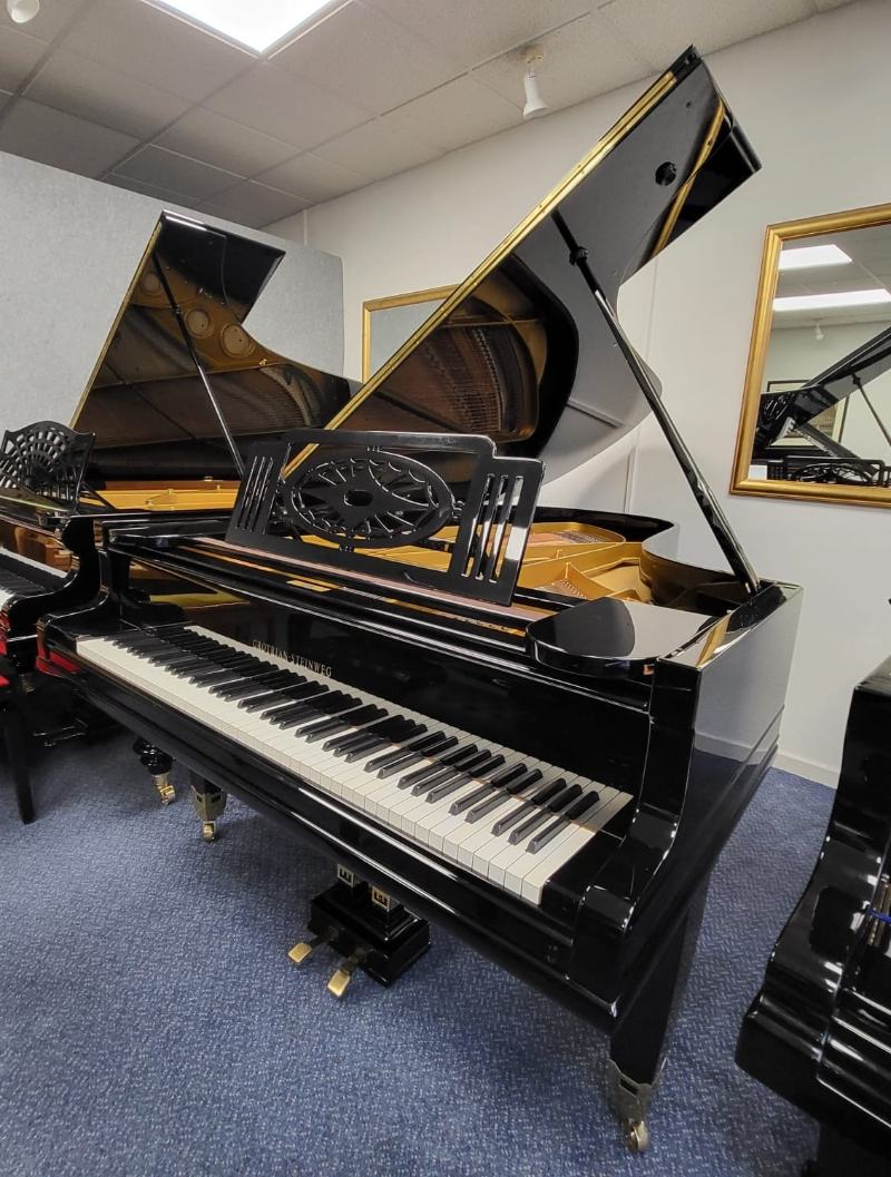 Grotrian Steinweg model 220 grand Piano in black – Featured image – Roberts Pianos Oxford