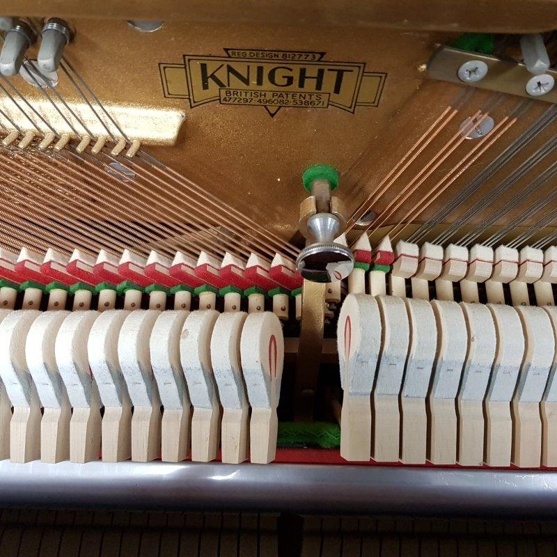 Knight K20 upright Piano in dark mahogany – Gallery image – Roberts Pianos Oxford