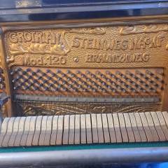 Grotrian Steinweg 120 upright Piano in black – Inventory thumbnail – Roberts Pianos Oxford