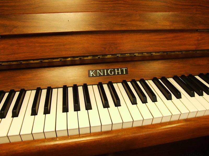 Knight K20 upright Piano in walnut – Gallery image – Roberts Pianos Oxford