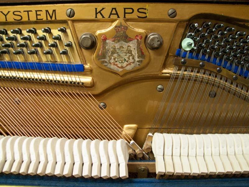 Kaps upright Piano in walnut – Gallery image – Roberts Pianos Oxford