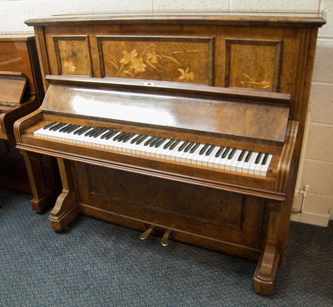 Kaps upright Piano in walnut – Gallery image – Roberts Pianos Oxford