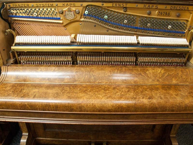 Kaps upright Piano in walnut – Gallery image – Roberts Pianos Oxford