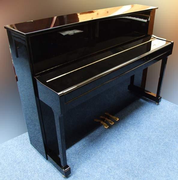 Kemble upright Piano in black polyester – Gallery image – Roberts Pianos Oxford