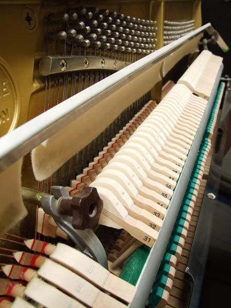 Kemble upright Piano in black polyester – Gallery image – Roberts Pianos Oxford