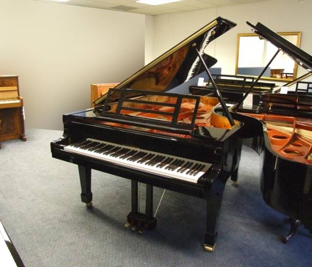 Feurich 218 grand Piano in bright black – Inventory thumbnail – Roberts Pianos Oxford