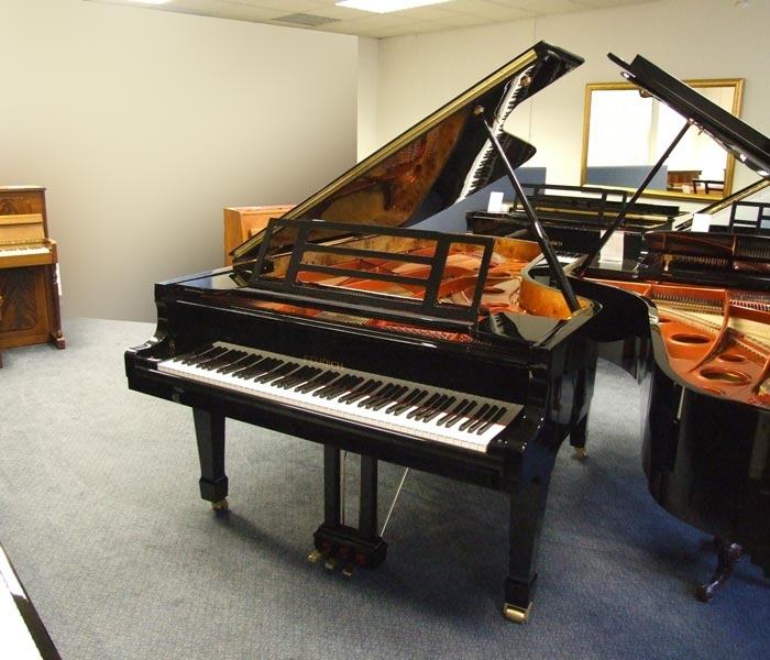 Feurich 218 grand Piano in bright black – Featured image – Roberts Pianos Oxford