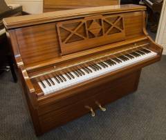 Knight American Style K10 upright Piano in mahogany – Inventory thumbnail – Roberts Pianos Oxford