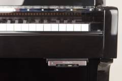 Feurich 122 Silent System upright Piano in bright black – Inventory thumbnail – Roberts Pianos Oxford
