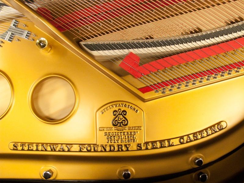 Steinway O grand Piano in bright black – Gallery image – Roberts Pianos Oxford