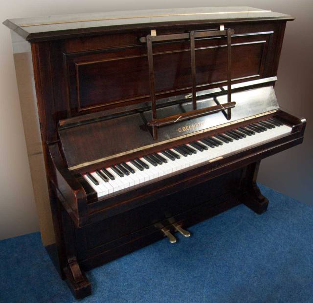 Bechstein 10 upright Piano in dark mahogany – Inventory thumbnail – Roberts Pianos Oxford