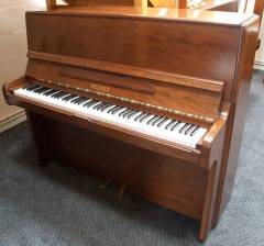 Welmar 120 upright Piano in medium mahogany – Inventory thumbnail – Roberts Pianos Oxford