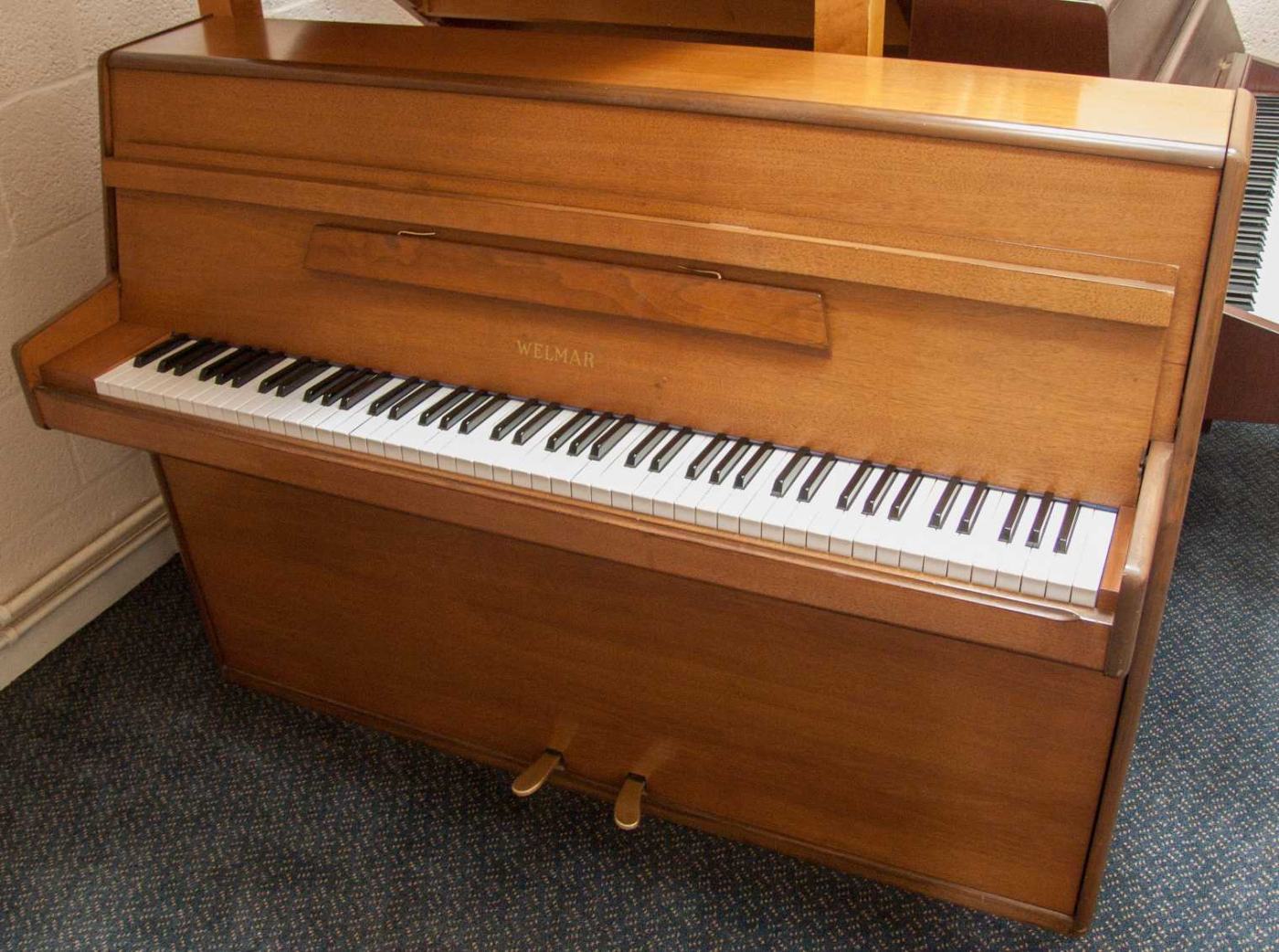 Welmar upright Piano in teak – Featured image – Roberts Pianos Oxford