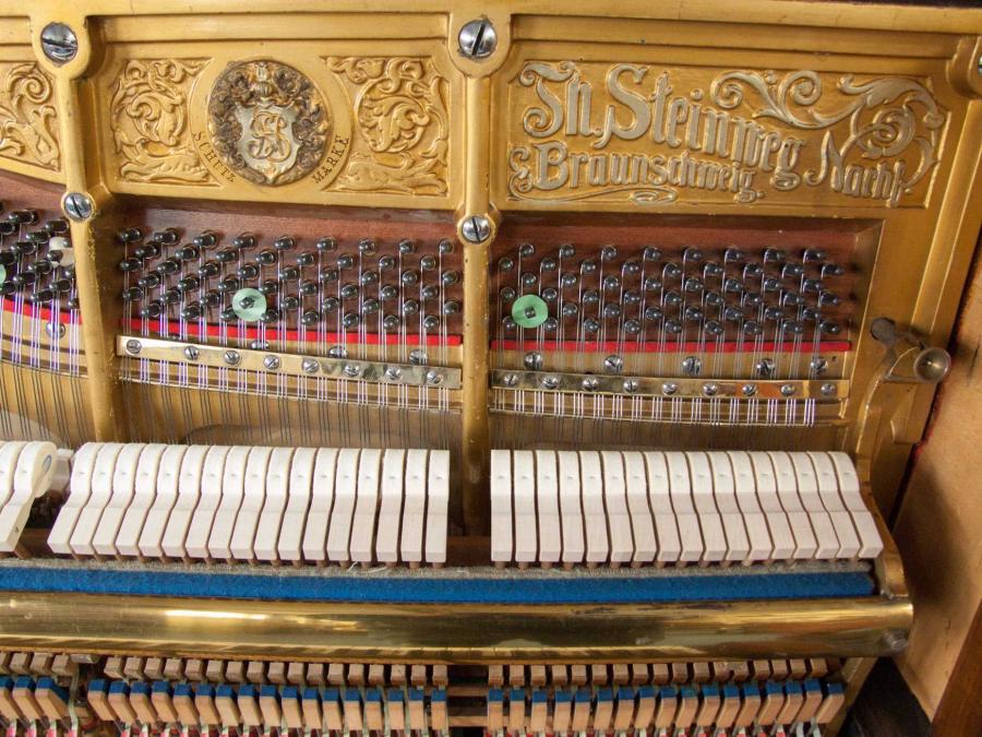 Grotrian Steinweg upright Piano in walnut – Gallery image – Roberts Pianos Oxford