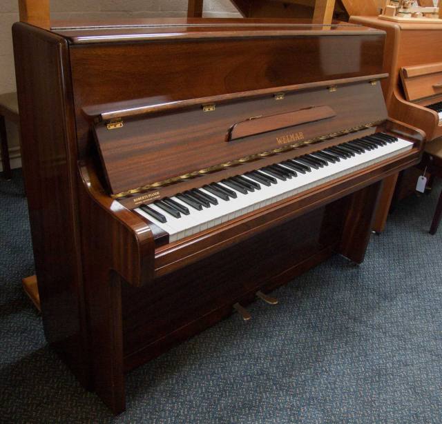 Welmar upright Piano in teak – Inventory thumbnail – Roberts Pianos Oxford