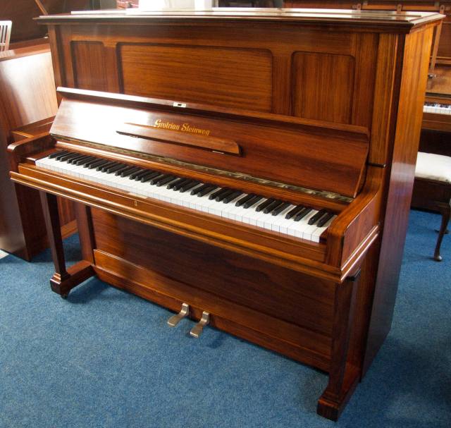 Grotrian Steinweg 128 upright Piano in rosewood – Inventory thumbnail – Roberts Pianos Oxford