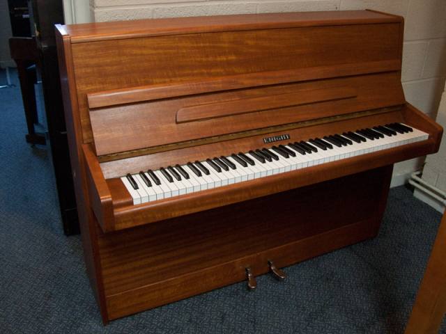 Knight K10 upright Piano in Teak – Inventory thumbnail – Roberts Pianos Oxford