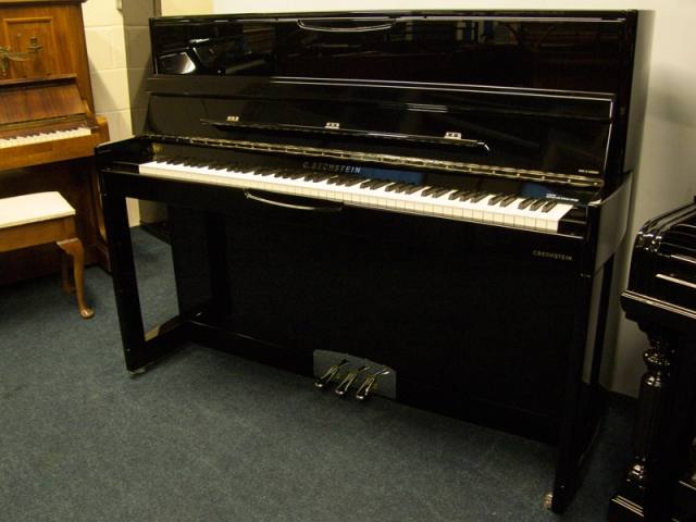 Bechstein Advance upright Piano in black polyester – Inventory thumbnail – Roberts Pianos Oxford