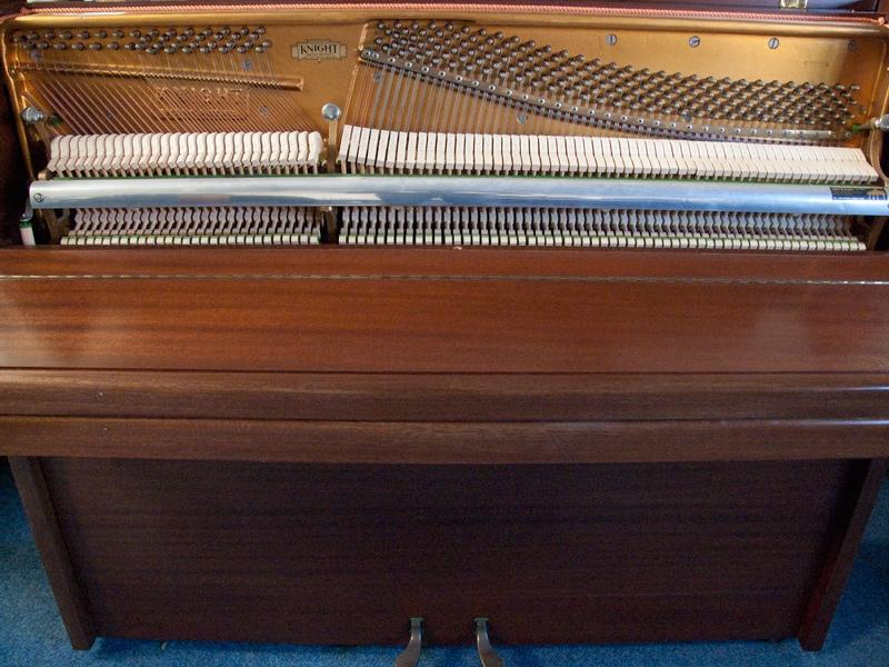 Knight K10 upright Piano in satin mahogany – Gallery image – Roberts Pianos Oxford