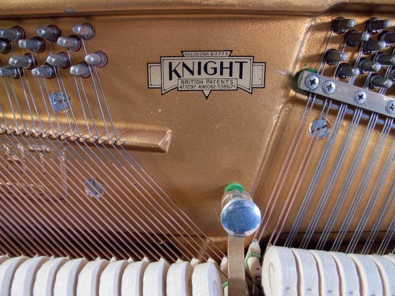 Knight K10 upright Piano in satin mahogany – Gallery image – Roberts Pianos Oxford