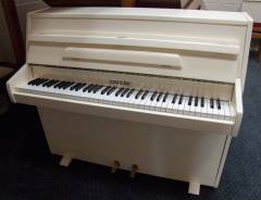 Zender upright Piano in Ivory white – Inventory thumbnail – Roberts Pianos Oxford