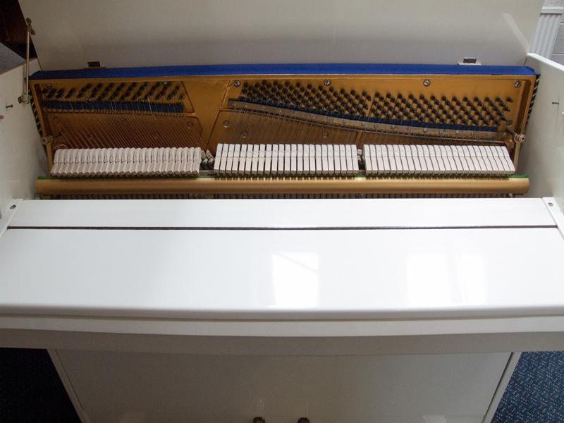 Zender upright Piano in Ivory white – Gallery image – Roberts Pianos Oxford