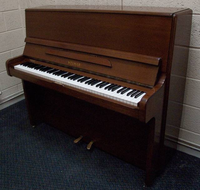 Welmar upright Piano in Mahogany – Inventory thumbnail – Roberts Pianos Oxford