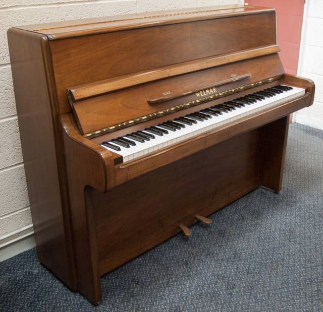 Welmar A2 upright Piano in Walnut matt – Inventory thumbnail – Roberts Pianos Oxford