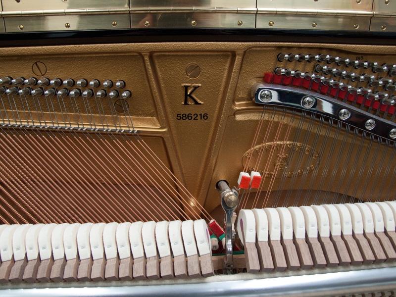 Steinway K upright Piano in bright black – Gallery image – Roberts Pianos Oxford