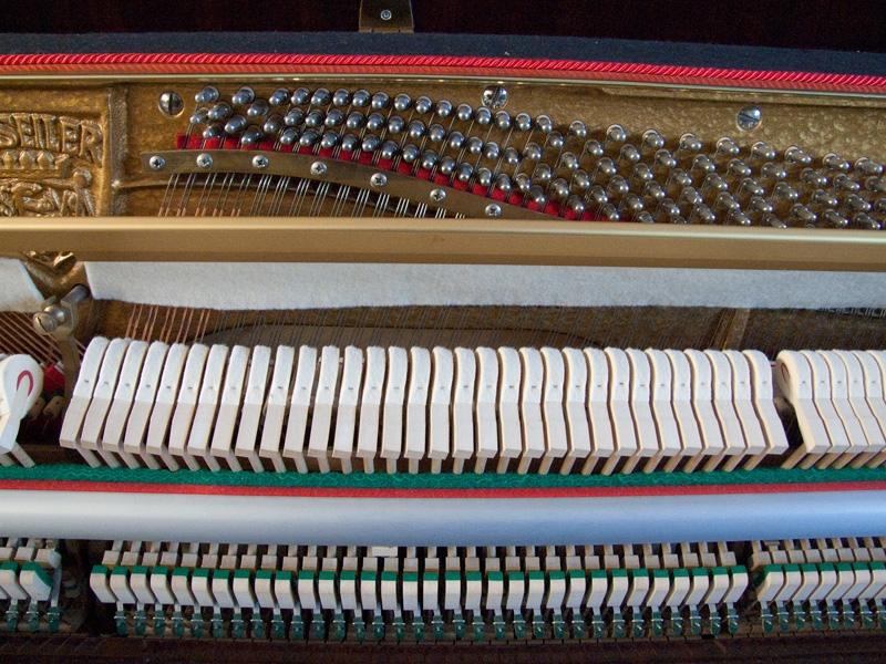 Seiler 116 upright Piano in bright walnut – Gallery image – Roberts Pianos Oxford