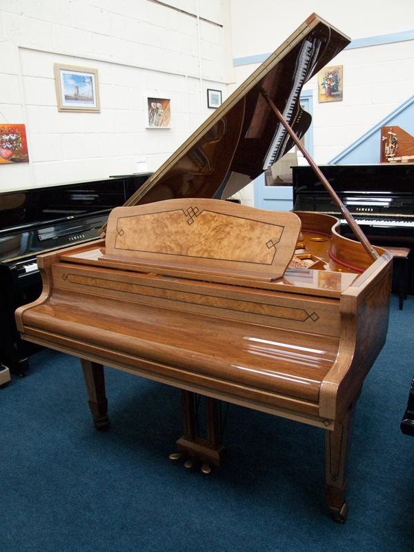 Seiler Florenz 180 grand Piano in bright walnut inlaid – Gallery image – Roberts Pianos Oxford