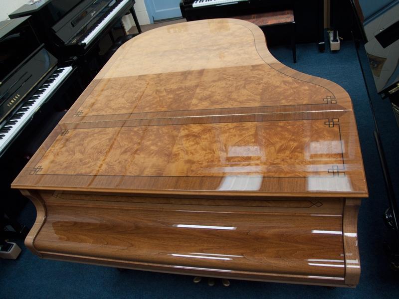 Seiler Florenz 180 grand Piano in bright walnut inlaid – Gallery image – Roberts Pianos Oxford