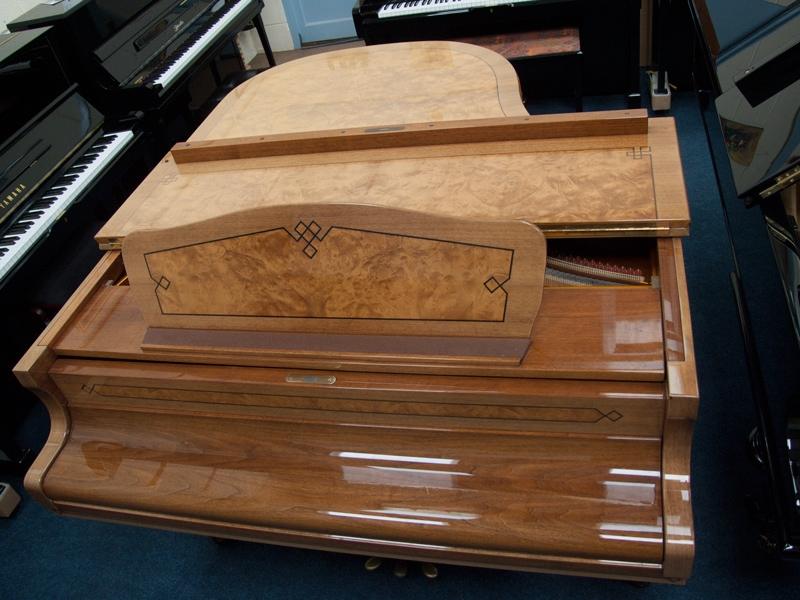 Seiler Florenz 180 grand Piano in bright walnut inlaid – Gallery image – Roberts Pianos Oxford