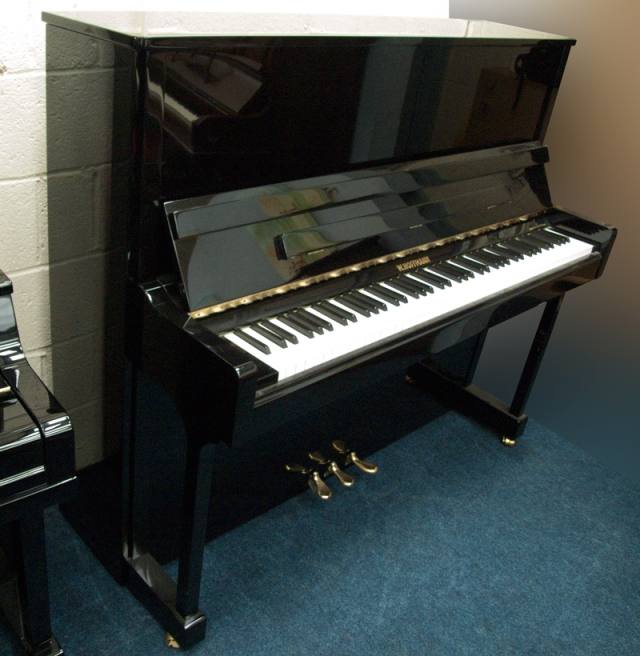 Hoffmann Bechstein 128 upright Piano in Black – Inventory thumbnail – Roberts Pianos Oxford
