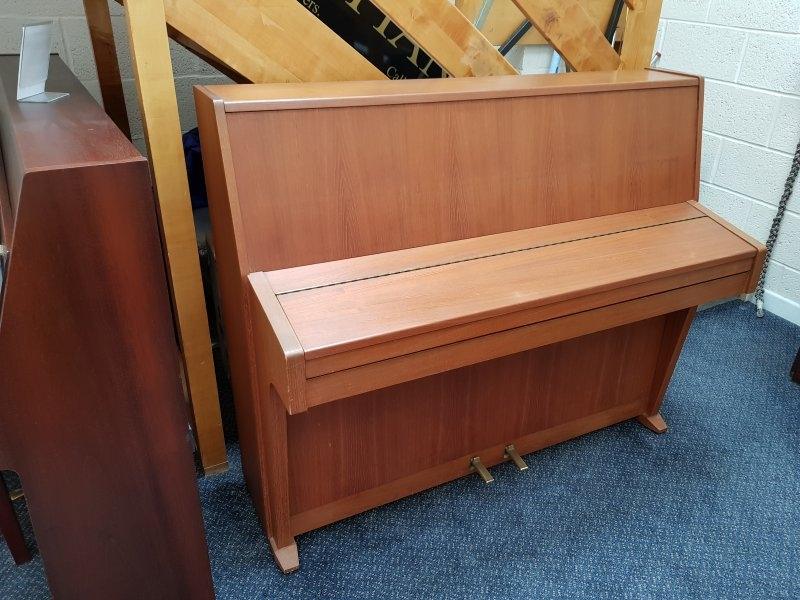 Zender upright Piano in Teak – Gallery image – Roberts Pianos Oxford