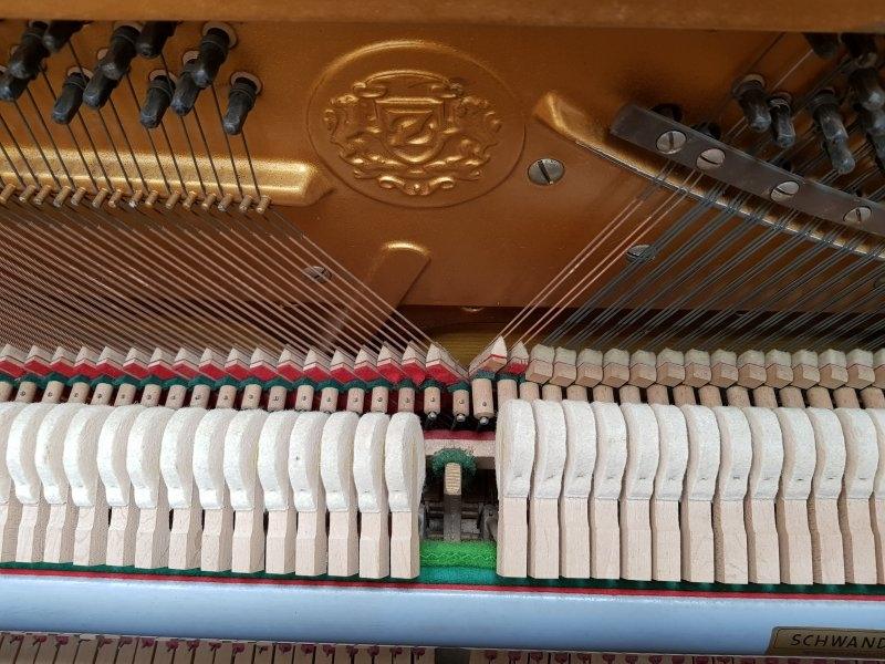 Zender upright Piano in Teak – Gallery image – Roberts Pianos Oxford
