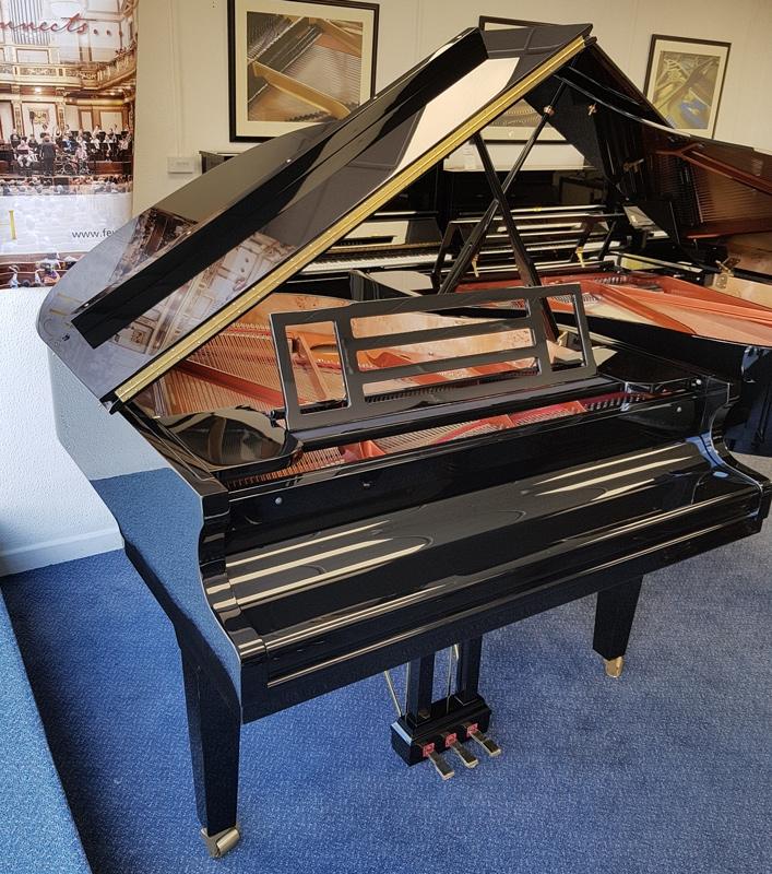 Feurich 162 grand Piano in Black polyester – Gallery image – Roberts Pianos Oxford