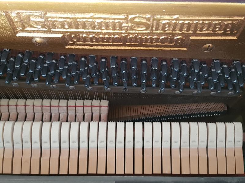 Grotrian Steinweg 120 upright Piano in mahogany – Gallery image – Roberts Pianos Oxford