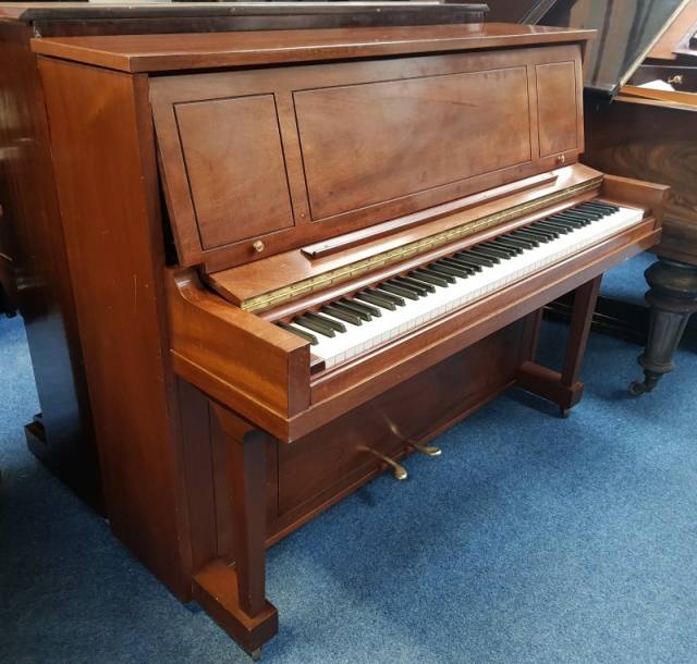 Steinway upright Piano in light satin walnut – Inventory thumbnail – Roberts Pianos Oxford