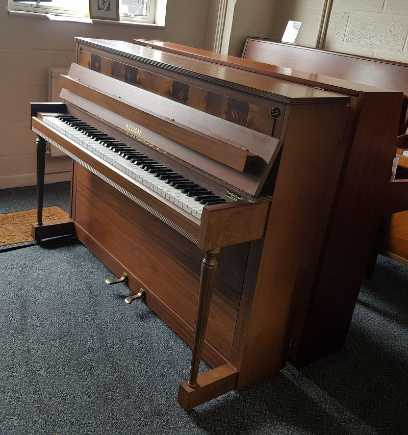Welmar upright Piano in mahogany/walnut – Featured image – Roberts Pianos Oxford