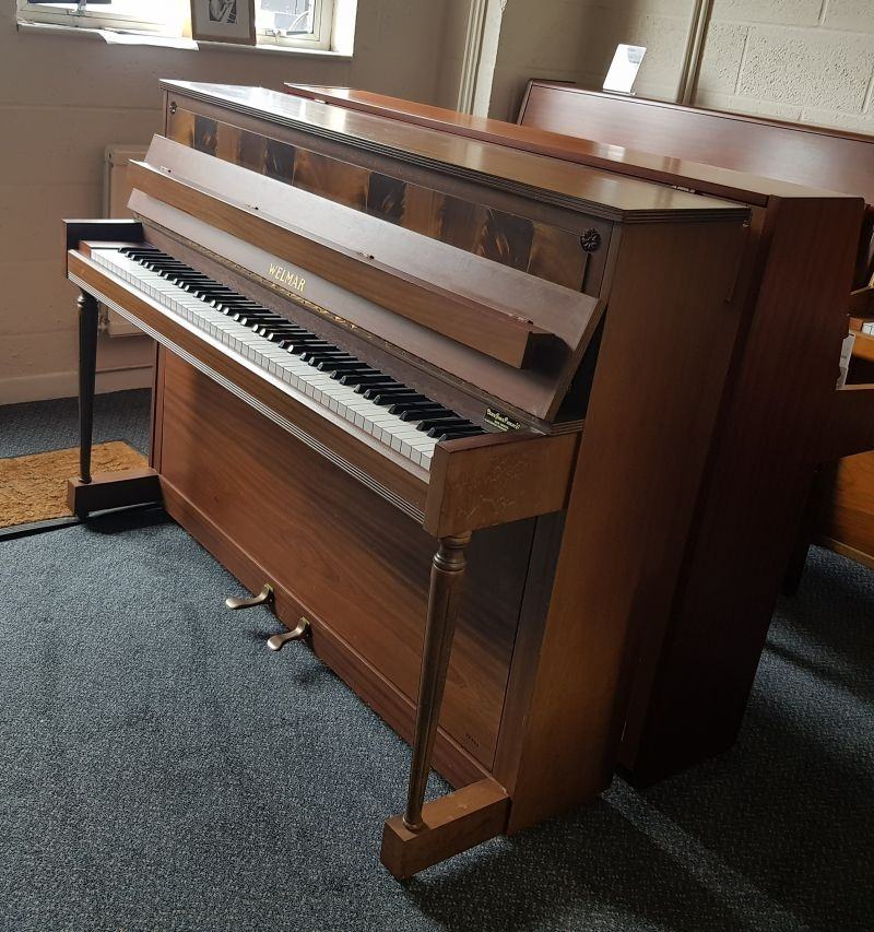 Welmar upright Piano in mahogany/walnut – Featured image – Roberts Pianos Oxford