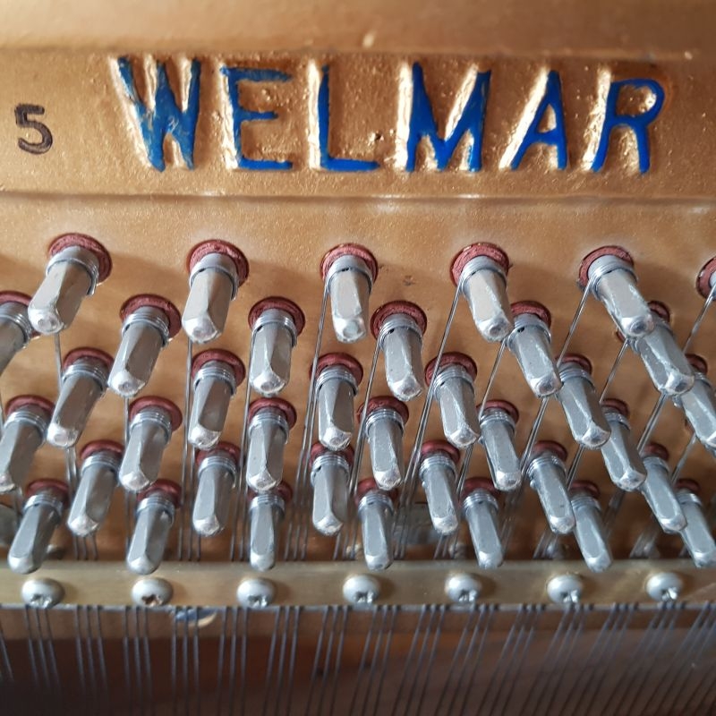 Welmar upright Piano in mahogany/walnut – Gallery image – Roberts Pianos Oxford