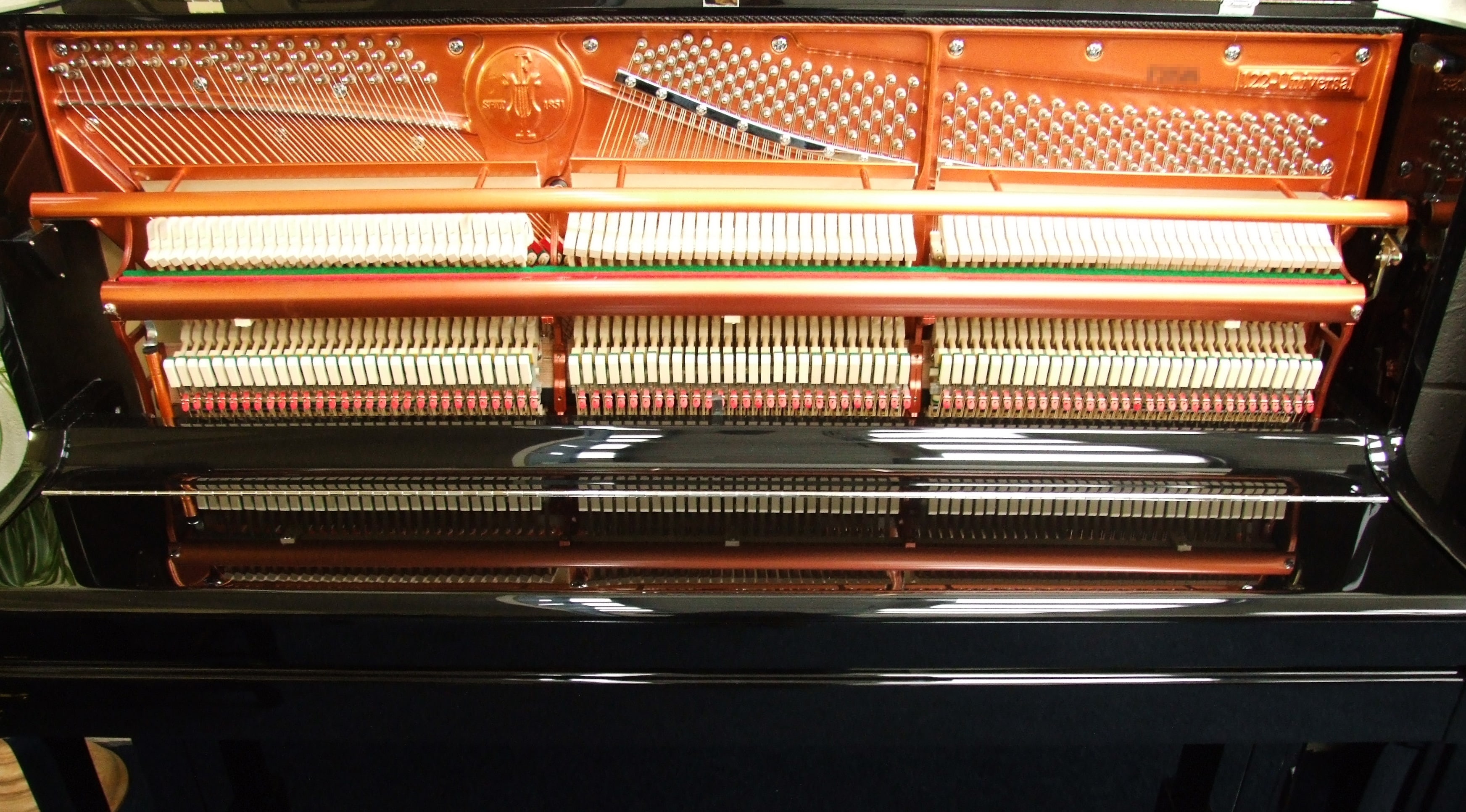 Feurich 122 upright Piano in Black – Gallery image – Roberts Pianos Oxford